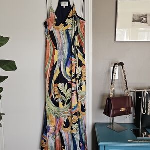 Nicole Miller Vibrant Patterned Maxi Dress
